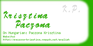 krisztina paczona business card